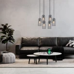 Подвесная люстра Escada Phoenix 10198/6 6х60Вт Е27, металл, черный (220V, на проводе)