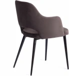 Кресло VALKYRIA 2 (mod. 718) ткань/металл, 55х55х80 см, высота до сиденья 48 темно-серый barkhat 14/черный Tetchair 19880