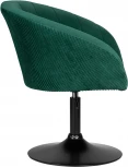Кресло дизайнерское DOBRIN EDISON BLACK (зеленый велюр (1922-9)) 8600_BlackBase-LM BLACK, цвет сиденья зеленый (1922-9), основания черный
