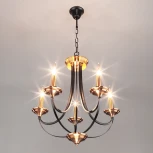 Подвесная люстра Eurosvet Lazzaro 60098/5 черный (220V, на цепи, свеча)