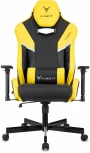 Кресло игровое Knight Thunder 5X черный/желтый эко.кожа крестов. металл