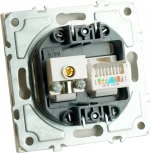 ТВ-розетка и Ethernet RJ-45 (белый) Stekker Эмили 49872