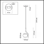 Подвесной светильник Odeon Light Elon 3915/9L
