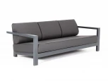 Диван трехместный, каркас из алюминия, ткань Savana Graffit 4SIS Гранада GRA-S3-001 D-grey
