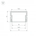 Профиль SILER-2000 ANOD (Алюминий) 025490 Arlight