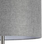 Торшер Lumion Nikki 8251/2F никель/серый, металл/текстиль Е27 2*60W 220V (выключатель, круглые)