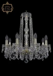 Подвесная люстра Art Classic 11.23 11.23.8.200.h-59.Gd.Dr (220V, хрусталь, на цепи, подсвечник, свеча)
