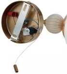 Бра с выключателем сонетка Lumion Gloriya 8272/1W NEOCLASSI латунь/бежевый/белый, металл/керамика/стекло Е14 1*40W 220V (шар)