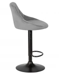 Стул барный LOGAN BLACK (серый велюр (MJ9-75))