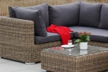 Трансформирующийся диван из искусственного ротанга, цвет соломенный 4SIS Лунго YH-C1033W-SET