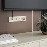 Розетка с заземлением, шторками и USB тип A+C (слоновая кость) Werkel W1171703 (a056273)