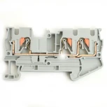 Зажим пружинный 3-х проводной проходной Stekker 49244