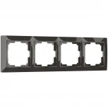 Рамка на 4 поста (серо-коричневый, basic) W0042007 (a051295)
