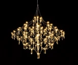 Подвесная люстра диммируемая Kink Light Галанта 07881-80,33(21) золото Led 66*0,5W с пультом ДУ (регулировка яркости, 220V, на тросе)