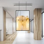 Подвесная люстра Arte Lamp Evie A4052SP-8SG (220V, на тросе, листья)