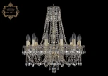 Подвесная люстра Art Classic 11.21 11.21.12.200.h-63.Gd.Sp (220V, хрусталь, на цепи, подсвечник, свеча)