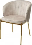 Стул DIANA VBP206 античный светло-бежевый/ золотой каркас