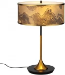 Настольная лампа Odeon Light Bergi 5064/2T античн.бронза/серо-беж./металл/натур.камен."шпон" E27 LED 2*10W (220V, выключатель, круглые)