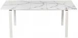 Стол Areal раскладной 140-180х80х75 белый мрамор с белыми ножками Bradex Home RF 0413