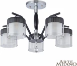 Потолочная люстра на штанге Arte Milano Napoli-2646 332646/5 CR+BK (220V, подвески)