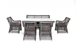 Обеденная группа плетеная на 6 персон, цвет графит 4SIS Катания KATS2C4T-6-SET graphite