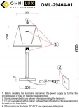 Настольная лампа Omnilux Rimaggio OML-29404-01 (220V, выключатель)