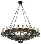 Подвесная большая люстра Тарьсма Береза Береза-24 (220V, на цепи, подсвечник, свеча)