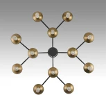 Потолочная люстра на штанге Lumion Tamaresa 8112/24 черный/бронза/прозрачный, металл/стекло G9 24*30W 220V