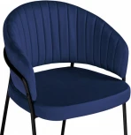 Стул на металлокаркасе Лео (Лео синий brandy light 8 / черный) Woodville арт.592483