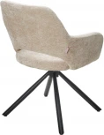 Стул M-City NURI 180 град. поворот. 3018-10 бежевый, шенилл/ черный каркас