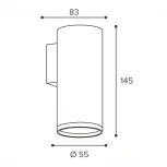 Настенный светильник Wolta WSL-GU10/W14W под лампу GU10 Белый AQUA