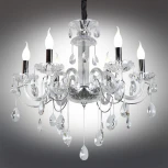 Подвесная люстра Omnilux Valledoria OML-70203-06 (220V, подвески, на цепи, подсвечник, свеча)