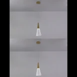 Подвесной светодиодный светильник Natali Kovaltseva Triangle LED LAMPS 81117/1C 7W, золотой, LED (220V, на проводе)