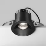 Встраиваемый светильник круглый Maytoni Parete DL100-12W2.7-3-4K-RD-B (LED, 220V, круглые)