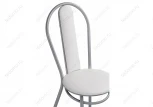 Стул Woodville на металлокаркасе Lamniel косое кольцо белый полимер / светлый мусс 453990
