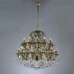 Подвесная большая люстра Ambiente by Brizzi Granada 2118/12+12 PB Tear Drop (220V, на цепи, подсвечник, свеча)