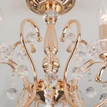 Подвесная люстра Eurosvet Collana 10096/5 золото/прозрачный хрусталь Strotskis