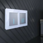 Сенсорный выключатель одноклавишный с подсветкой 1000 Вт (серебряный) Werkel W4510006 (a057680)