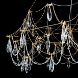 Подвесная люстра светодиодная хрустальная с пультом с регулировкой цветовой температуры Modelux MODELUX ML.5603.1000P BS