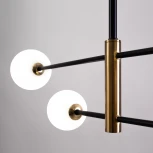 Потолочная люстра ярусная на штанге Freya Sphirity FR5376CL-04B (220V, шарики)