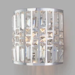 Настенный светильник Eurosvet Lory 10116/2 хром/прозрачный хрусталь Strotskis