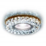 Встраиваемый точечный светильник Ambrella Декоративные Кристалл Led+mr16 S257 BR