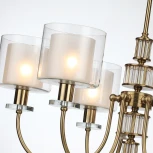 Подвесная люстра Odeon Light Saga 5088/6 античная бронза/стекло E14 6*40W (220V, на цепи)