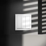 Выключатель трехклавишный (белый глянцевый) Voltum S70 VLS030101