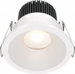 Встраиваемый светильник Zoom 3000K 1x6Вт 60° IP 65 LED Maytoni Technical DL034-01-06W3K-W (220V, круглые)