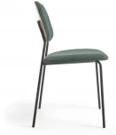 Обеденный стул La Forma (ex Julia Grup) Benilda (Зеленый/ Шпон,Металл,Дуб,Пена,Сталь,Фанера)