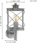 Настенный фонарь уличный Eglo Hilburn 1 94865