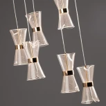 Подвесной светильник каскадный Freya Dress FR5438PL-L37G (LED, 220V, на проводе)