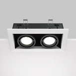 Встраиваемый светильник Metal Modern GU10 2x50Вт Maytoni Technical DL008-2-02-W (220V)