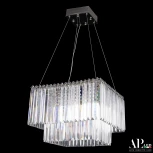 Подвесная люстра светодиодная APL LED Sicilia SH10.42.C.Ni.4000 (220V, хрусталь, на тросе)